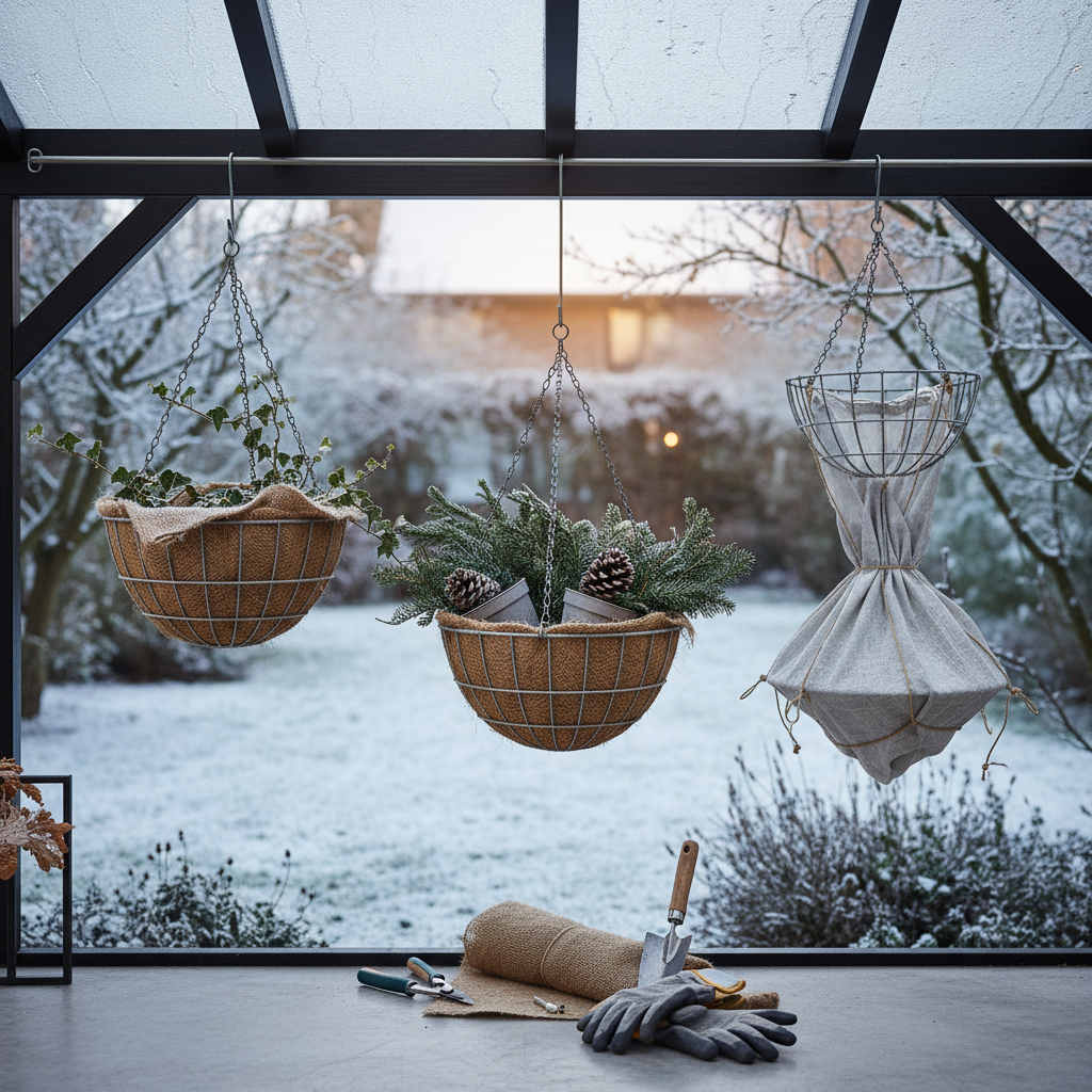 care for hanging baskets during winter