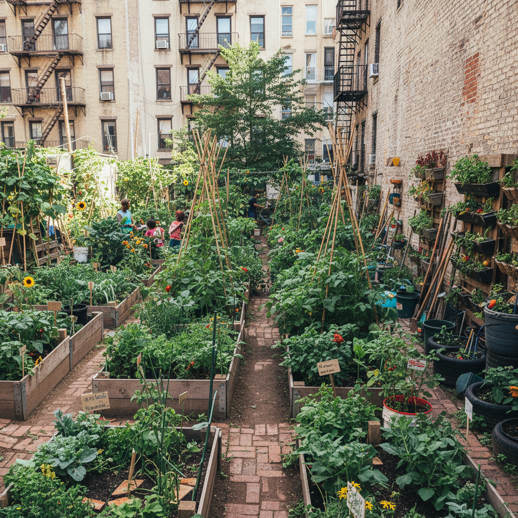 7 Common Mistakes in Urban Gardening and How to Avoid Them Overcrowded urban garden with limited space