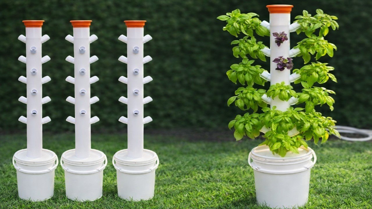 DIY Vertical Hydroponic System in Small Spaces